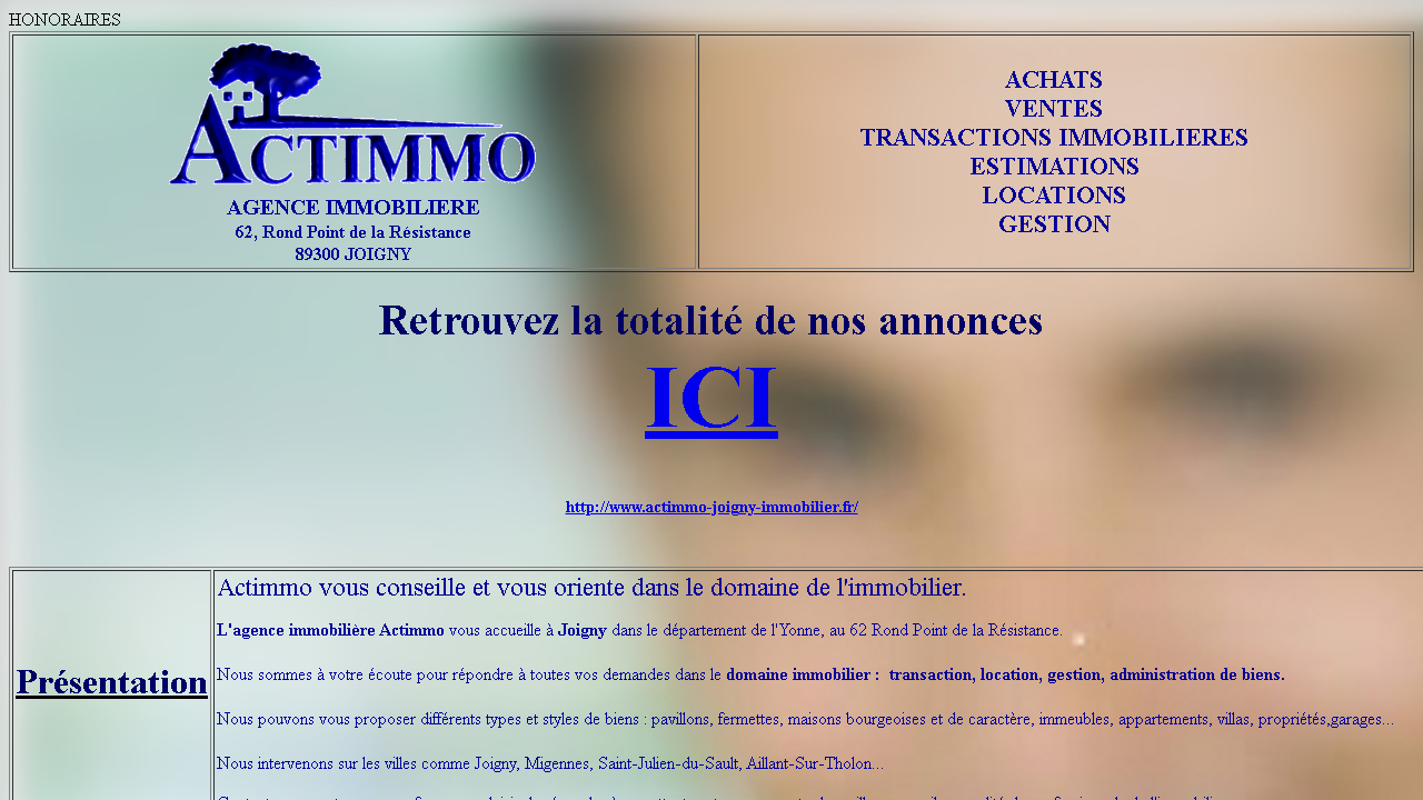 Capture d'écran de http://www.actimmo.fr/ 